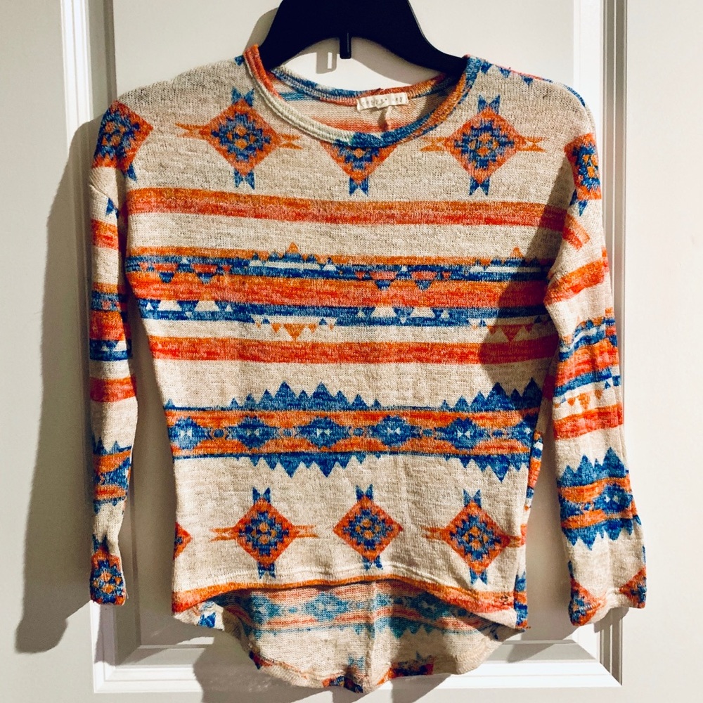Large Girls Aztec Print Shirt